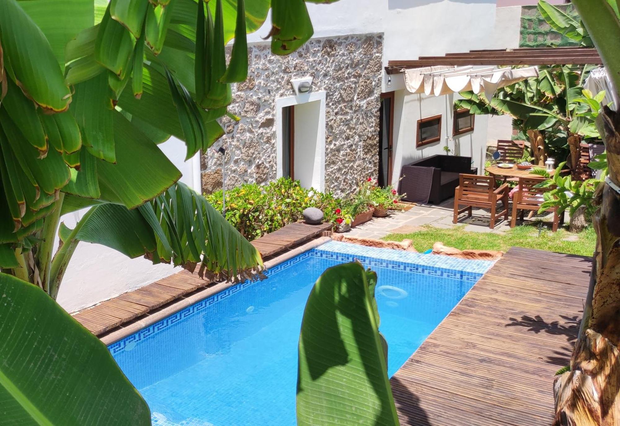 Villa Canaria Piscina Jacuzzi Jardin Santa Maria de Guia de Gran Canaria Exterior photo