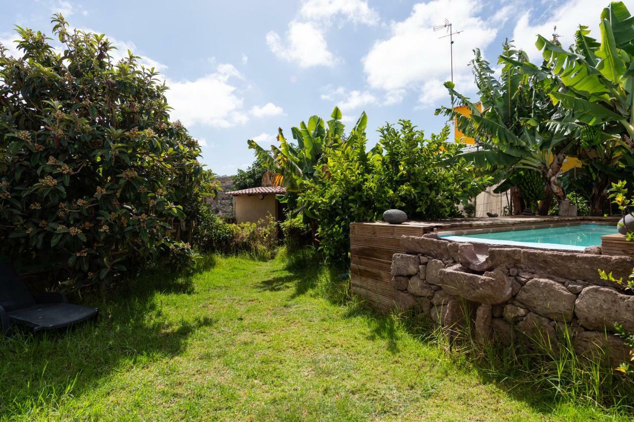 Villa Canaria Piscina Jacuzzi Jardin Santa Maria de Guia de Gran Canaria Exterior photo